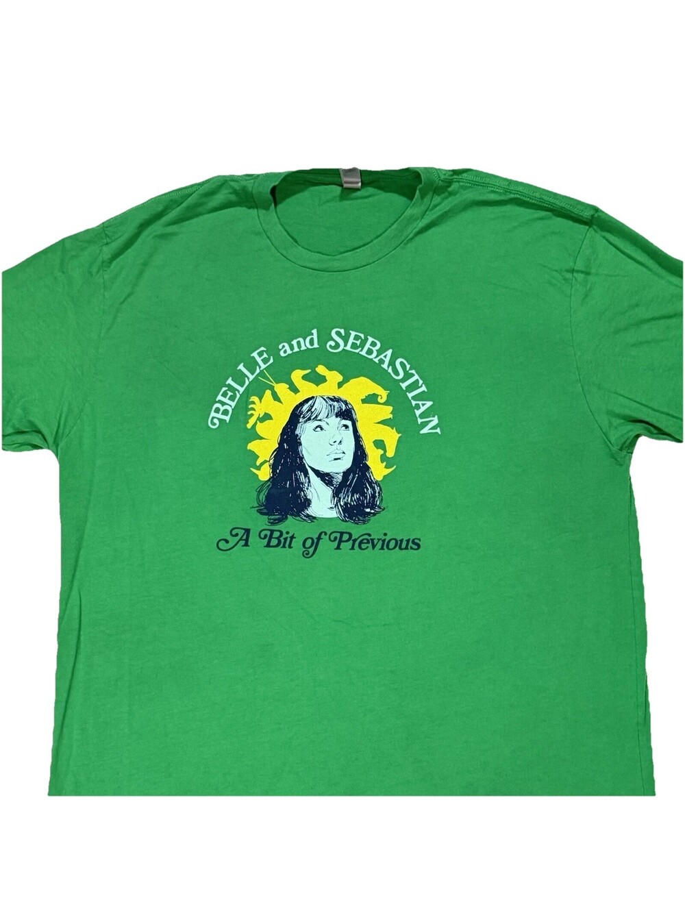 Belle and Sebastian A Bit of Previous Green T-Shirt Next Level Apparel Size L
